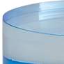 Port 68 Capagna 7" Wide Blue Lucite Round Stands Set of 2