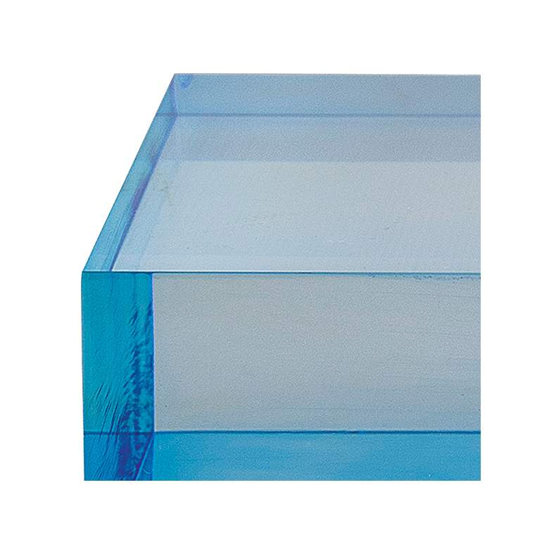 Image 2 Port 68 Capagna 7 inch Wide Blue Lucite Square Stands Set of 2 more views