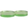 Port 68 Capagna 7" Wide Green Lucite Round Stands Set of 2