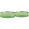 Port 68 Capagna 7" Wide Green Lucite Round Stands Set of 2