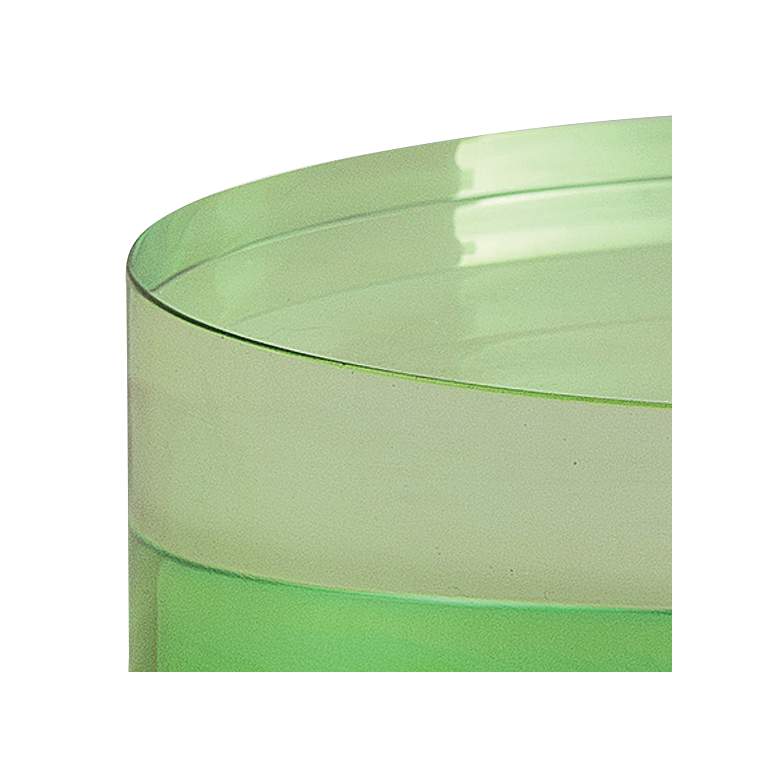 Image 2 Port 68 Capagna 7" Wide Green Lucite Round Stands Set of 2 more views