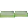 Port 68 Capagna 7" Wide Green Lucite Square Stands Set of 2