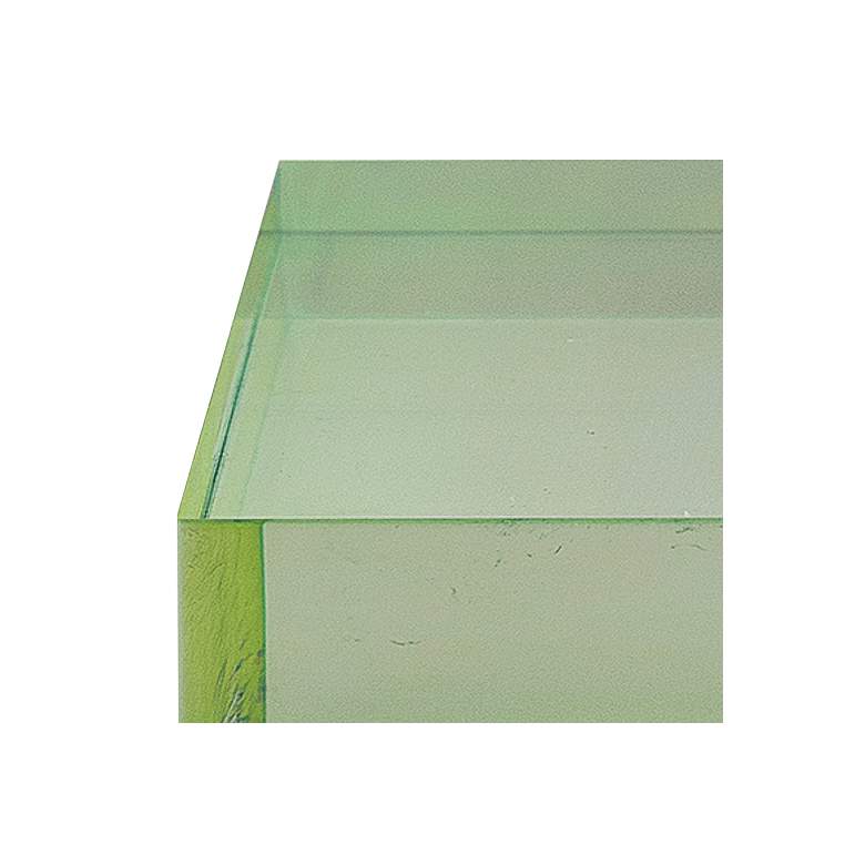 Image 2 Port 68 Capagna 7 inch Wide Green Lucite Square Stands Set of 2 more views