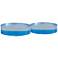 Port 68 Capagna 8" Wide Blue Lucite Round Stands Set of 2