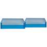 Port 68 Capagna 8" Wide Blue Lucite Square Stands Set of 2