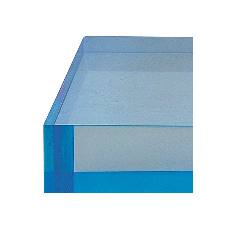 Image 2 Port 68 Capagna 8" Wide Blue Lucite Square Stands Set of 2 more views
