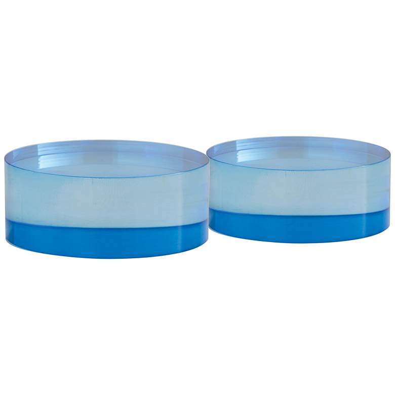 Image 1 Port 68 Capagna 8" Wide Clear Lucite Square Stands Set of 2