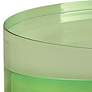 Port 68 Capagna 8" Wide Green Lucite Round Stands Set of 2