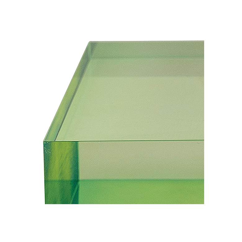 Image 2 Port 68 Capagna 8 inch Wide Green Lucite Square Stands Set of 2 more views