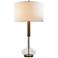 Port 68 Charlie Clear Glass Aged Brass Knurled Table Lamp