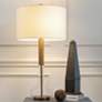 Port 68 Charlie Clear Glass Aged Brass Knurled Table Lamp