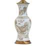 4_Port 68 Chow Foo Dogs 34" Brown and White Porcelain Vase Table Lamp more views