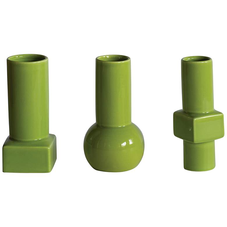Image 1 Port 68 Deco Apple Green Decorative Vases Set of 3