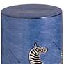 Port 68 Dube Zebra Blue Ceramic Garden Stool