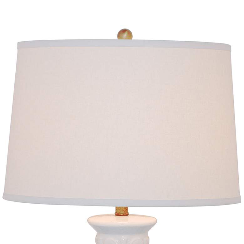 Image 4 Port 68 Dynasty 31" Cream Crackled Glaze Porcelain Vase Table Lamp more views