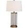 Port 68 Edgewater Aged Brass and Clear Glass Table Lamp