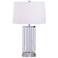 Port 68 Edgewater Polished Nickel and Clear Glass Table Lamp