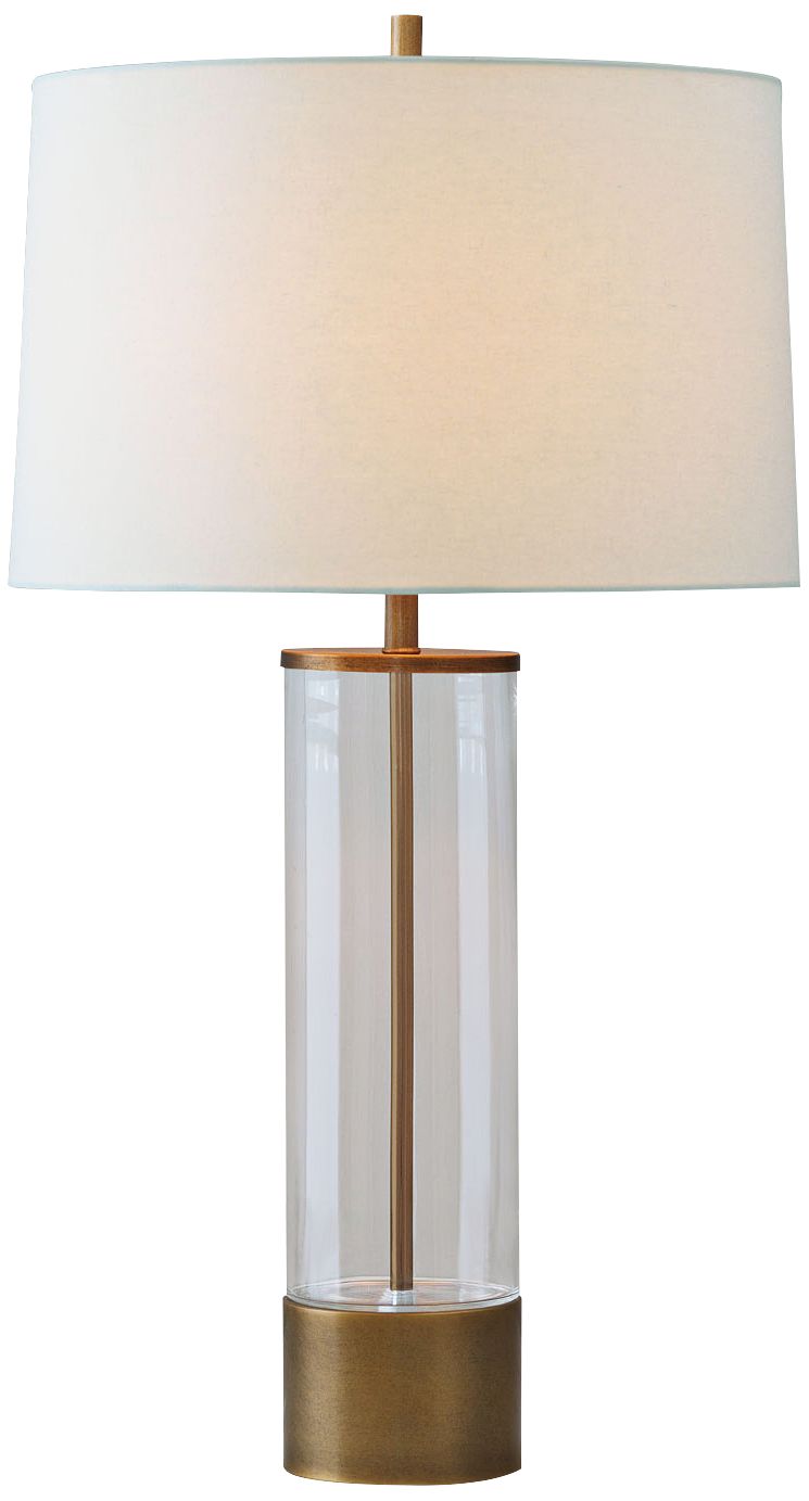 clear and gold table lamps