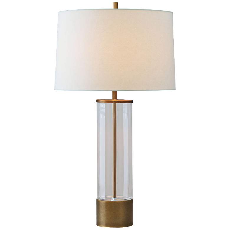 Image 1 Port 68 Evanston Gold Plated Clear Glass Table Lamp