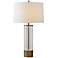 Port 68 Evanston Gold Plated Clear Glass Table Lamp