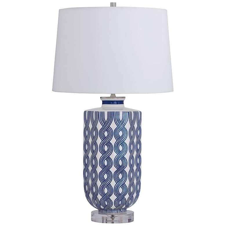 Image 1 Port 68 Evelyn Blue And White Porcelain Table Lamp