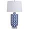 Port 68 Evelyn Blue And White Porcelain Table Lamp