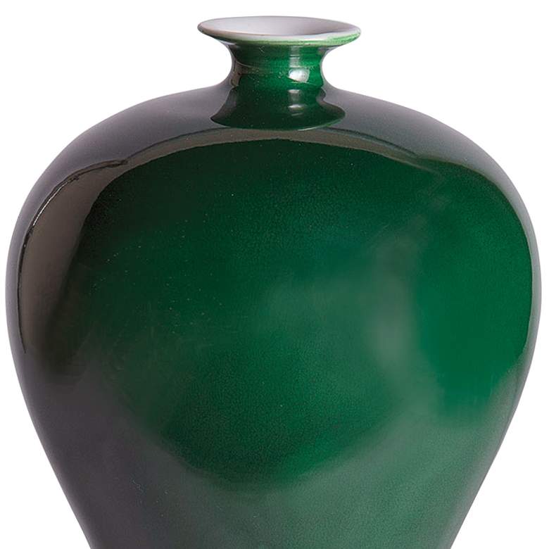 Image 2 Port 68 Flavia Shiny Emerald 12 1/2" High Plum Vase more views