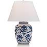 Port 68 Floating Dragons Blue and White Traditional Porcelain Table Lamp