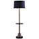 Port 68 Franco 60" High Brass and Black Floor Lamp with Tray Table