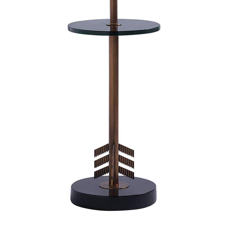 Image 4 Port 68 Franco Brass and Black Floor Lamp with Tray Table more views
