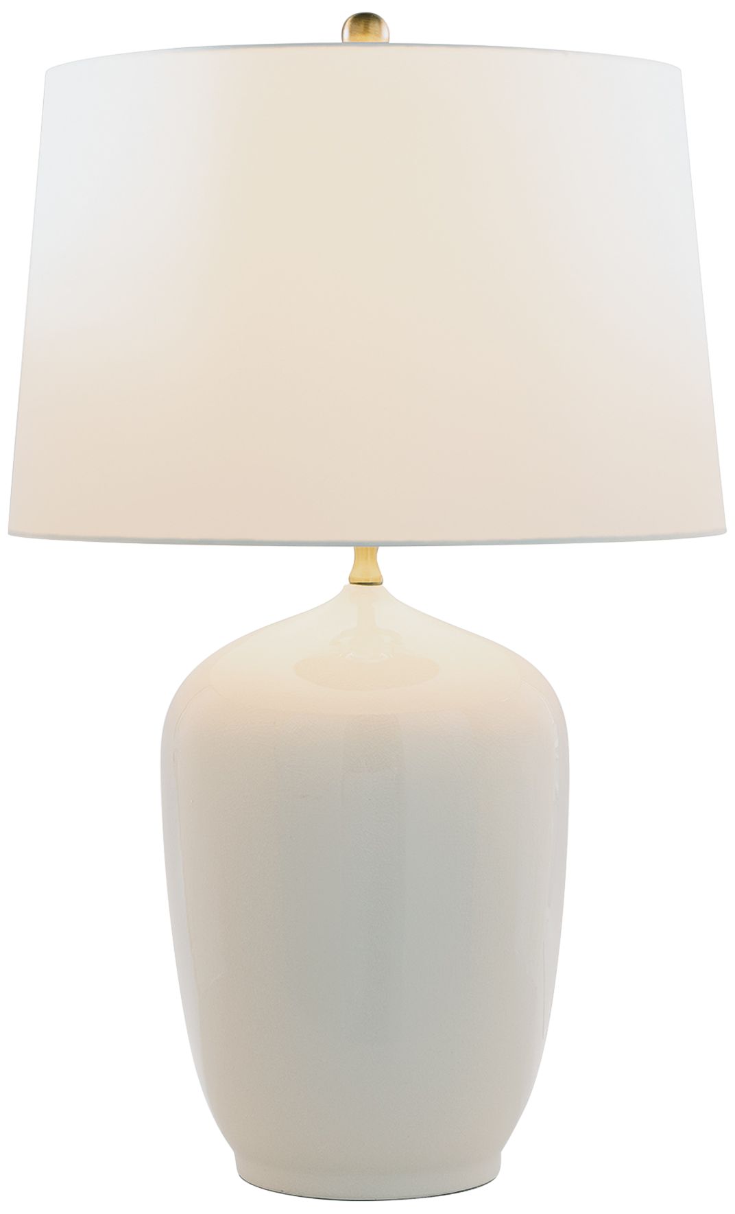 Image 2 Port 68 Franklin 27" Glossy Cream White Porcelain Table Lamp