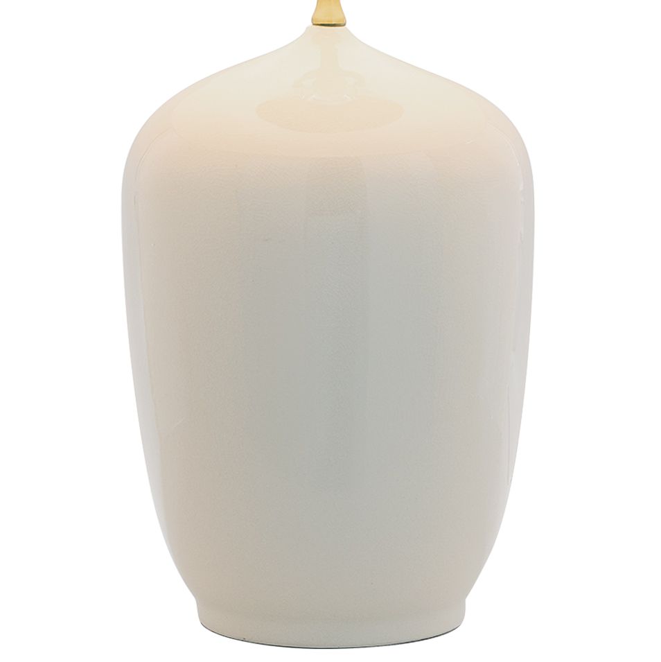 Image 4 Port 68 Franklin 27" Glossy Cream White Porcelain Table Lamp more views
