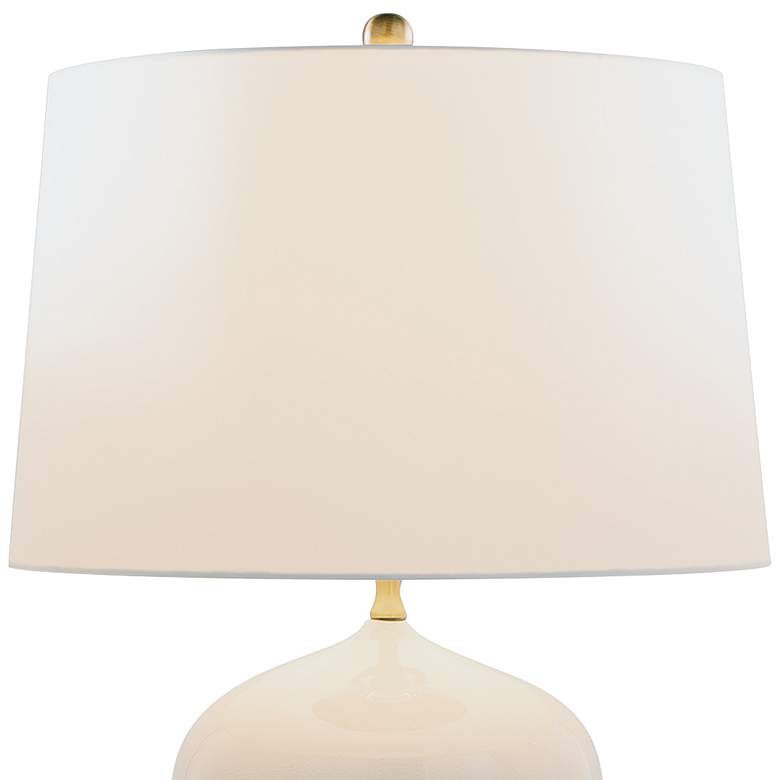 Image 3 Port 68 Franklin 32" Glossy Cream White Porcelain Table Lamp more views