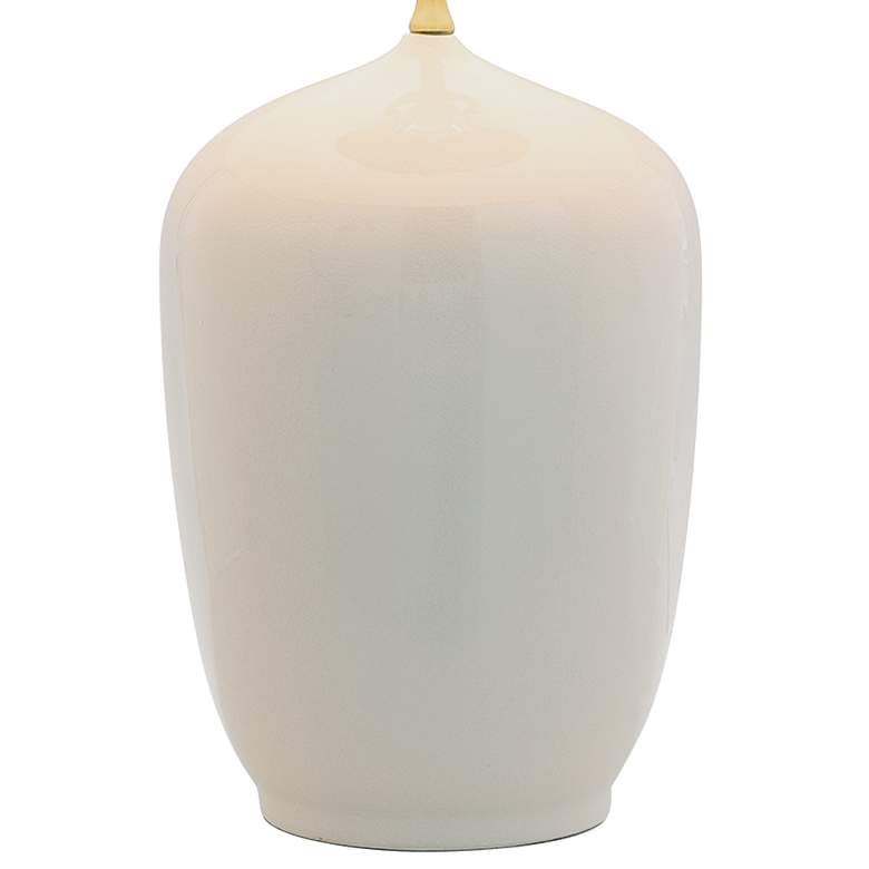 Image 4 Port 68 Franklin 32" Glossy Cream White Porcelain Table Lamp more views