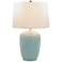 Port 68 Franklin 32" High Soft Sky Celadon Blue Porcelain Table Lamp