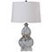 Port 68 Giovanni Gray Marble Pattern Gourd Table Lamp