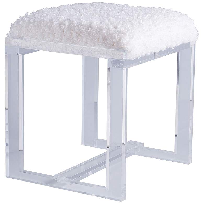 Image 1 Port 68 Glencoe Lucite 18" Wide Judy Fabric Small Bench