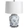 Port 68 Isleboro Eve Blue and White Porcelain Jar Table Lamp