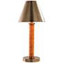 2_Port 68 Jade Garden 17 1/2" High Amber Atone Accent Table Lamp