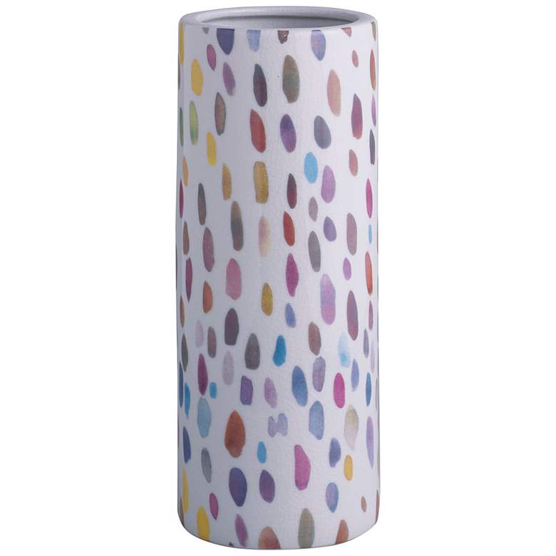 Image 1 Port 68 Jamboree Magenta Multi-Color 13 inch High Cylinder Vase