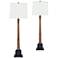 Port 68 Kensington 38" High Aged Brass Buffet Table Lamp Set of 2