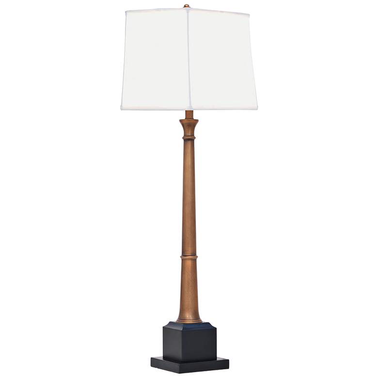 Image 2 Port 68 Kensington 38" High Aged Brass Buffet Table Lamp Set of 2 more views