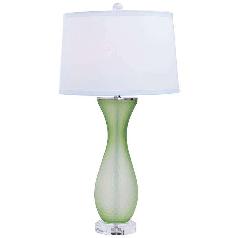 Image 1 Port 68 Lakeview Green Glass Table Lamp