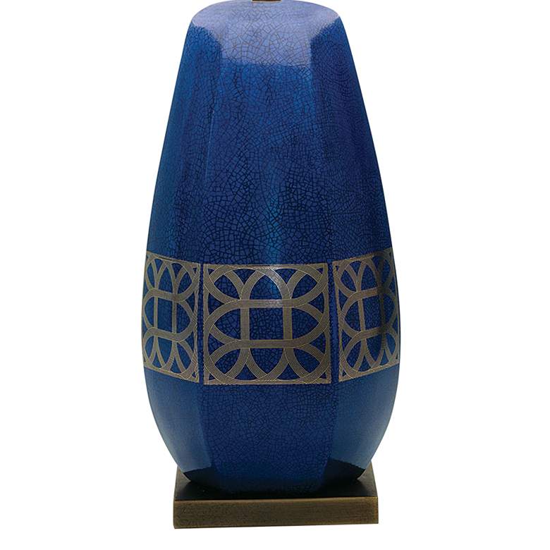 Image 4 Port 68 Lamerie 32" Royal Blue Porcelain Vase Table Lamp more views