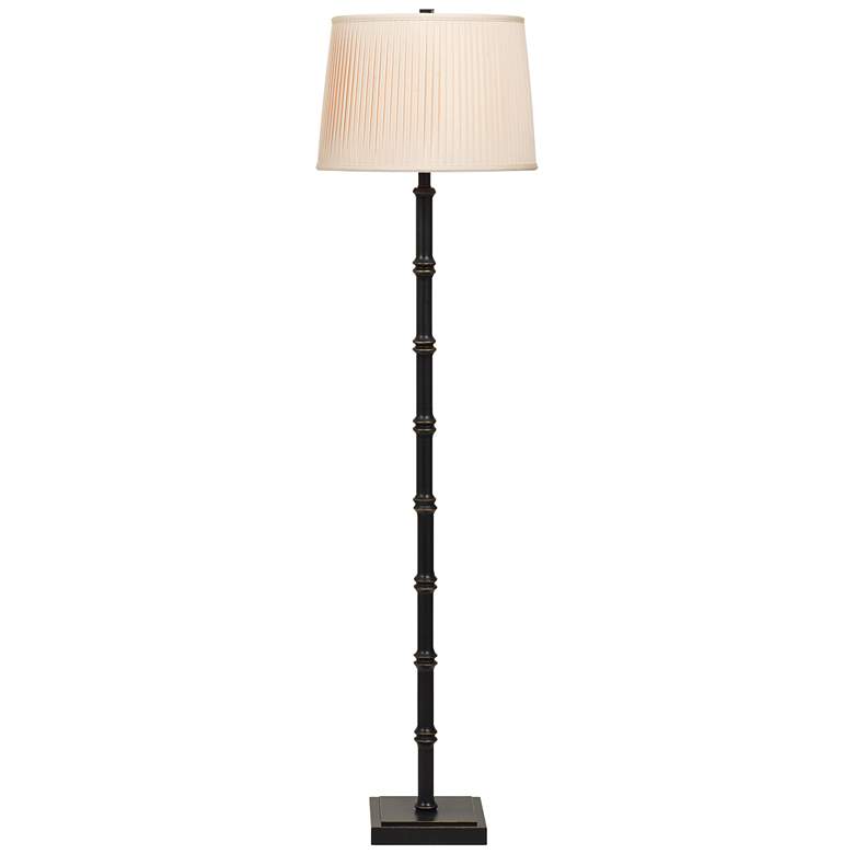 Image 1 Port 68 Lauderdale 63 inch Black Crackle Bamboo Metal Floor Lamp