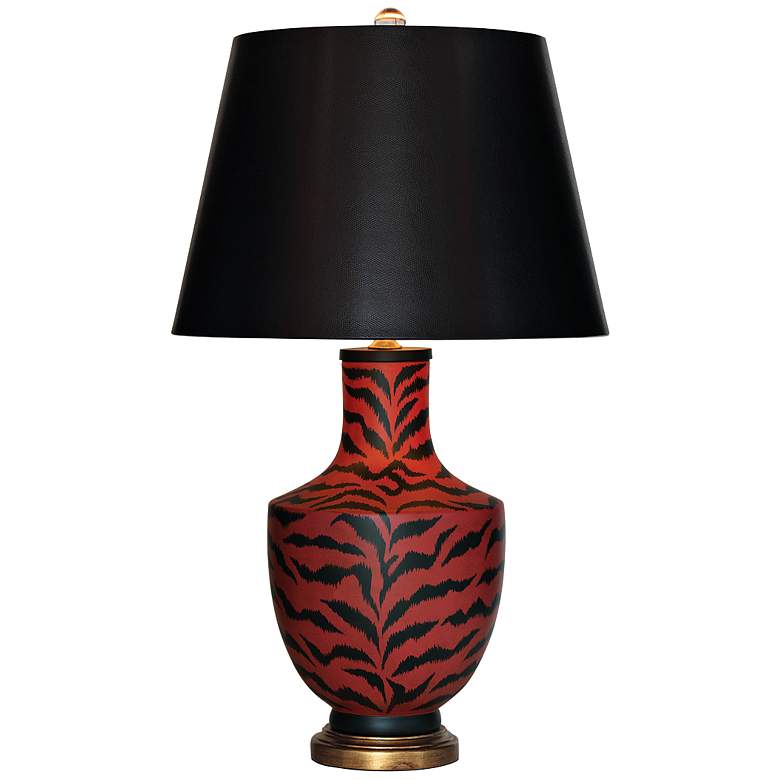 Image 1 Port 68 Le Tigre Red and Black Lacquer Table Lamp