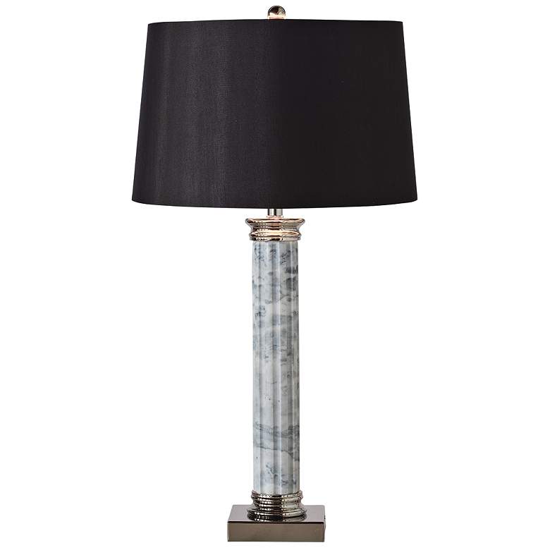 Image 1 Port 68 Lincoln Park 33" Gray Natural Marble Column Table Lamp