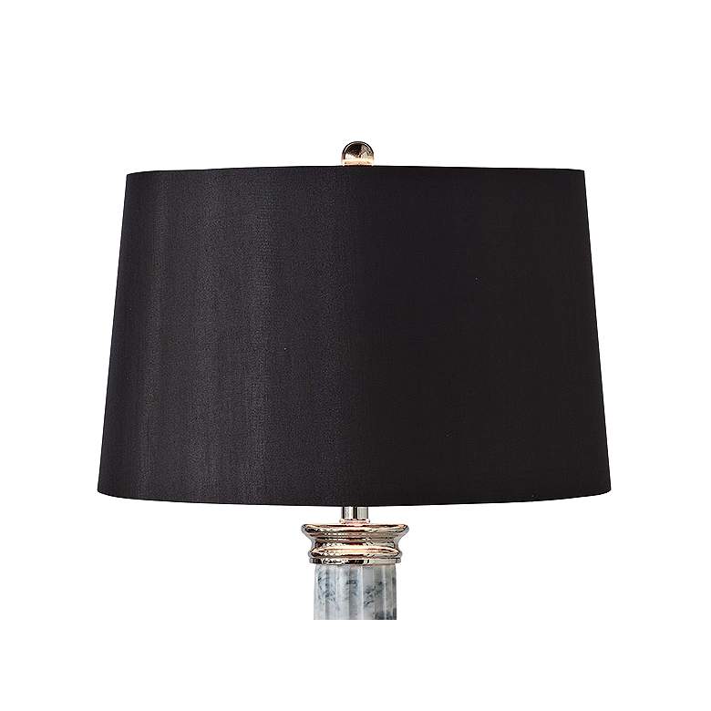 Image 2 Port 68 Lincoln Park 33" Gray Natural Marble Column Table Lamp more views