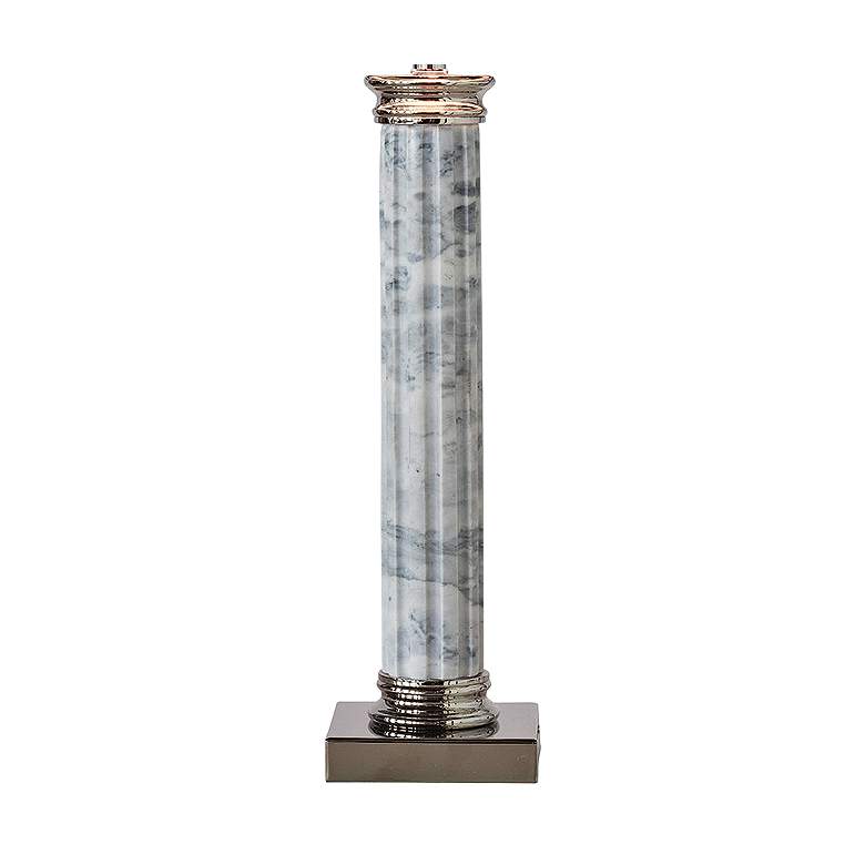 Image 3 Port 68 Lincoln Park 33" Gray Natural Marble Column Table Lamp more views