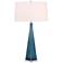 Port 68 London Smoke Blue Reactive Art Glass Table Lamp